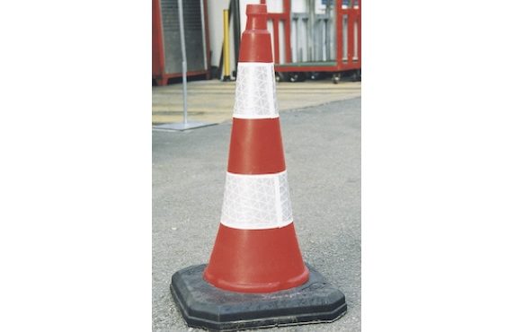 Worksite K5A Cone with Weighted Base
