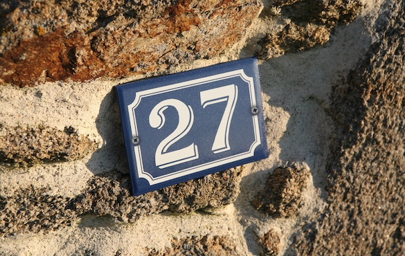 Lacroix City aluminium house number