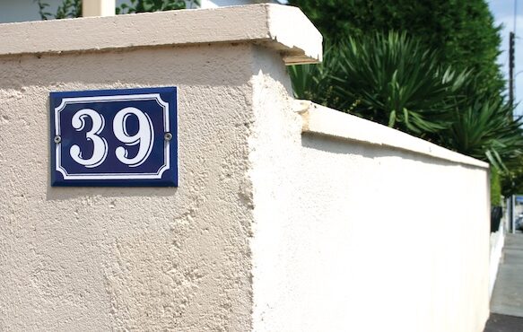 Enamel House Number