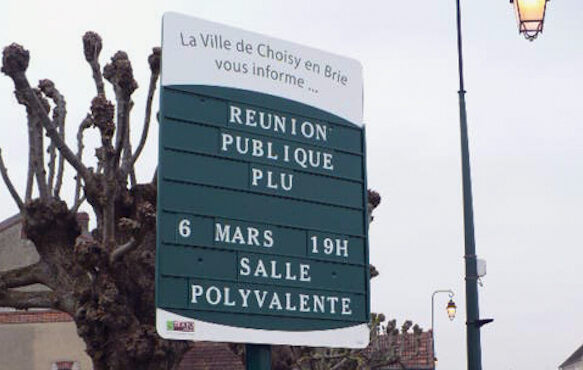 Lacroix City adjustable display sign