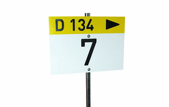 Composite-Material Distance Placard