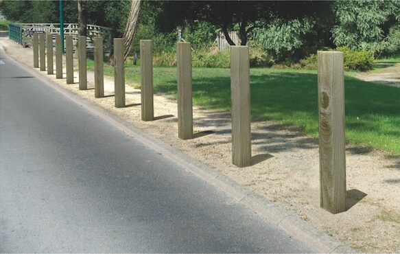 Square Wooden Bollard