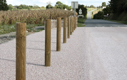 Wooden Bollards by Lacroix City