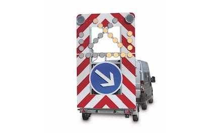 FLRx Trailer for temporary worksite signage