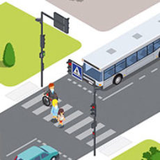 Pedestrian crossing Lacroix City